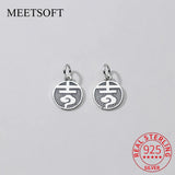 925 Sterling Silver Letter Cloud Charms for DIY Fine Jewelry