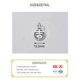 925 Sterling Silver Letter Cloud Charms for DIY Fine Jewelry