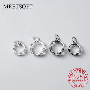 925 Sterling Silver Leaf Pandent Charms for DIY Jewelry