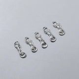 925 Silver S Connection Buckle Charms for DIY Jewelry