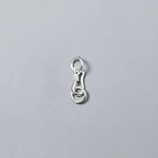 925 Silver S Connection Buckle Charms for DIY Jewelry