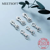 925 Silver S Connection Buckle Charms for DIY Jewelry