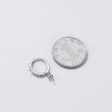 925 Sterling Silver Sticky Bead Plate Hoop Earrings DIY Accessory