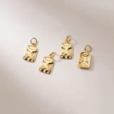 925 Sterling Silver Square Sign Charms for DIY Necklace