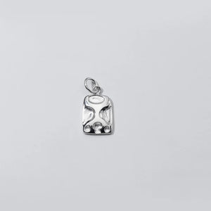 925 Sterling Silver Square Sign Charms for DIY Necklace