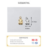 925 Sterling Silver Square Sign Charms for DIY Necklace