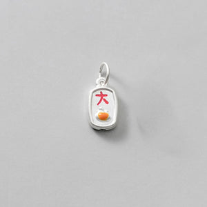 999 Sterling Silver Luck Letter Square Charms for DIY Jewelry Making