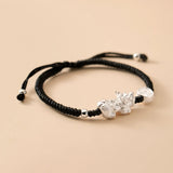 S925 Sterling Silver PIXIU Red Rope Bracelet Charm Jewelry DIY