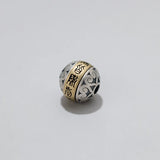S925 Sterling Silver Buddhism Rotatable Beads DIY Necklace Decoration