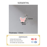 S925 Enamel Butterfly Pendant Charms for DIY Necklace