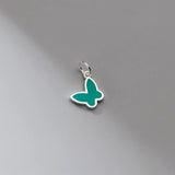 S925 Enamel Butterfly Pendant Charms for DIY Necklace