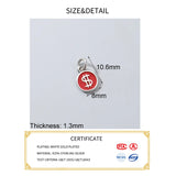 S925 Sterling Silver Enamel Dollar Pendant Charms for DIY Necklace Bracelet