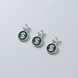 S925 Sterling Silver Enamel Dollar Pendant Charms for DIY Necklace Bracelet