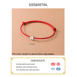 S925 Sterling Silver Red Flower Bracelet Charm