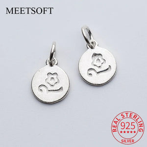 S925 Silver Flower Charms for DIY Jewelry Making