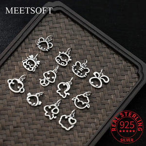 Sterling Silver 12 Animal Charms for DIY Jewelry Pendant