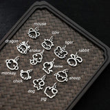 Sterling Silver 12 Animal Charms for DIY Jewelry Pendant