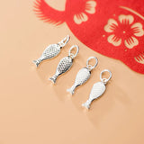 925 Sterling Silver Fish Animals Charms for DIY Jewelry Making