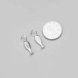 925 Sterling Silver Fish Animals Charms for DIY Jewelry Making