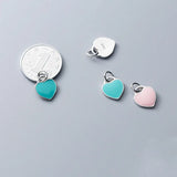 925 Silver Heart Charms DIY Jewelry Pendant Bracelet Accessory