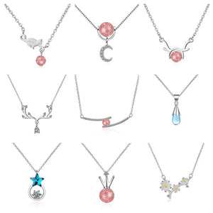 925 Silver Zircon Choker Necklace for Party Accessory