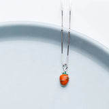 925 Sterling Silver Carrot Dangle Charms for DIY Jewelry Making