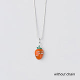 925 Sterling Silver Carrot Dangle Charms for DIY Jewelry Making