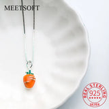925 Sterling Silver Carrot Dangle Charms for DIY Jewelry Making