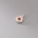 S925 Enamel Multicolor Donut Pendant Charms for Necklace Bracelet