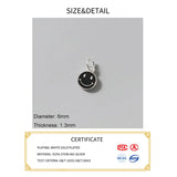 S925 Enamel Round Pendant Charms for DIY Bracelets