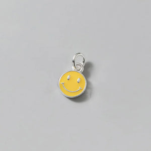 S925 Enamel Round Pendant Charms for DIY Bracelets