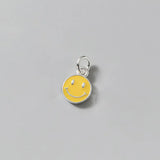 S925 Enamel Round Pendant Charms for DIY Bracelets
