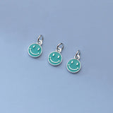 S925 Enamel Round Pendant Charms for DIY Bracelets