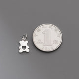 S925 Sterling Silver Heart Bear Pendant Charms DIY Necklace Bracelet