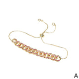 925 Silver Cuba Twist Knot Zircon Bracelet for Women