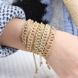925 Silver Cuba Twist Knot Zircon Bracelet for Women