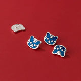 925 Silver Tiger Head Enamel Button Charms for DIY Bracelet Making