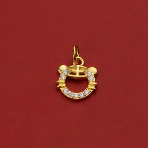 925 Silver 11MM Tiger Head Zircon Pendant Charms for DIY Necklace