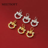 925 Silver 11MM Tiger Head Zircon Pendant Charms for DIY Necklace