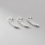 925 Silver Retro Queen Crown Double Hole Pendant Charms