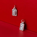 S999 Retro Safety Amulet Square Pendant DIY Charms