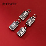 S999 Retro Safety Amulet Square Pendant DIY Charms