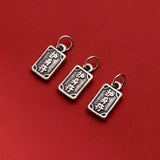 S999 Retro Safety Amulet Square Pendant DIY Charms