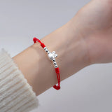 925 Silver Beads Rabbit Zodiac Bracelet Women Jewelry