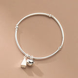 925 Silver Bell Triangle Bracelet, Women's Fine Jewelry