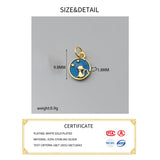 925 Sterling Silver Plating Cat Kitty Enamel Pendant Charms