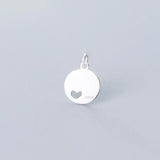 925 Sterling Silver Heart Pendant DIY Jewelry Necklace Accessory
