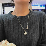 925 Silver Retro Horse Dollar Banknotes Choker Necklace for Women