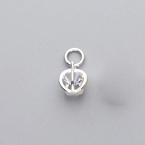 925 Silver Hollow Ball Zircon Charms for DIY Jewelry