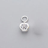 925 Silver Hollow Ball Zircon Charms for DIY Jewelry